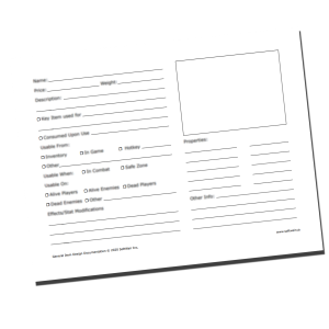 Item Design Worksheet