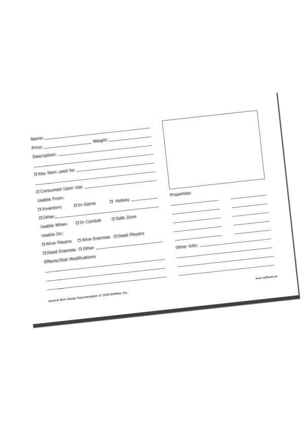 Item Design Worksheet