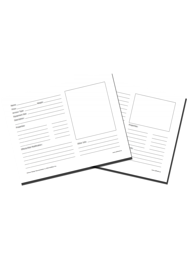 Weapon & Armour Design Worksheet
